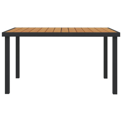 Mesa De Jardín De Aluminio Y Wpc 140X90X74 Cm