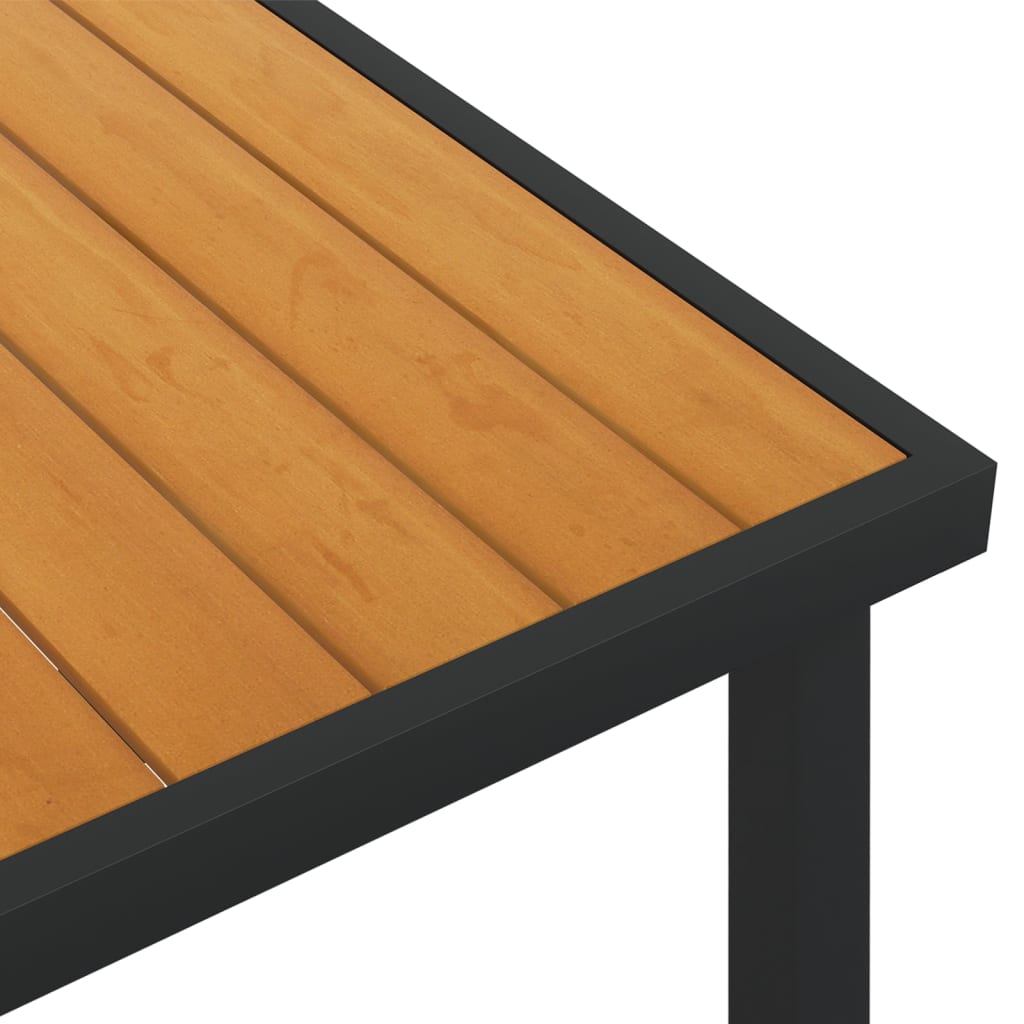 Mesa De Jardín De Aluminio Y Wpc 140X90X74 Cm