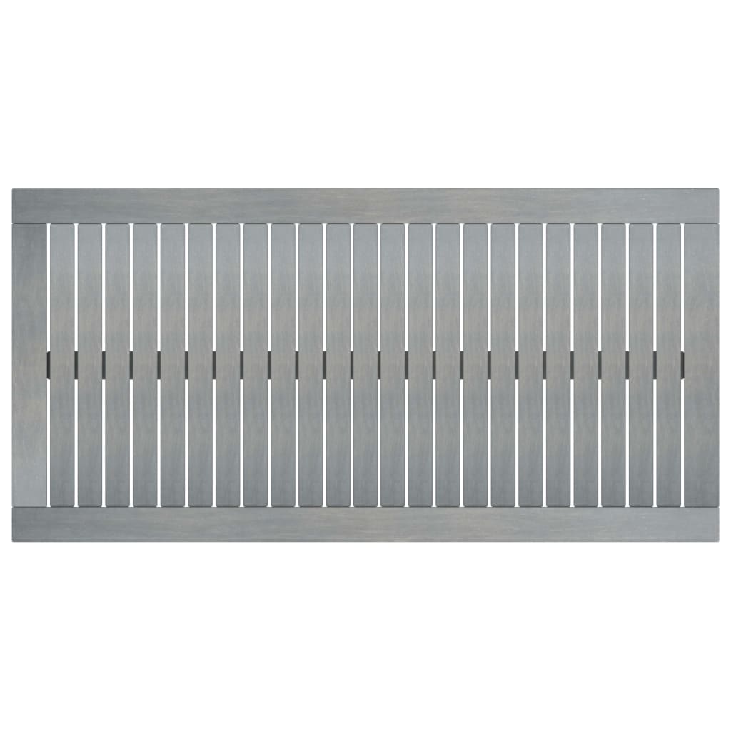 Mesa De Centro De Madera Maciza De Acacia Gris 100X50X33 Cm