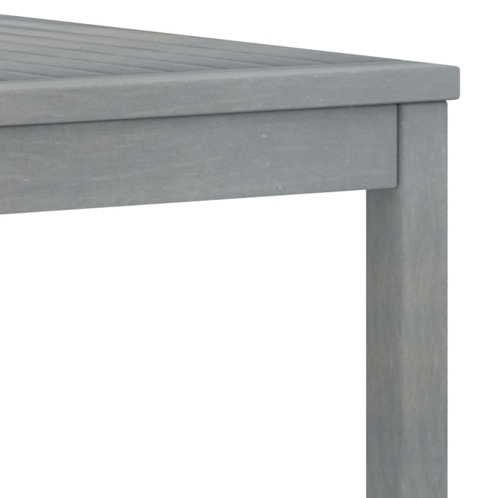 Mesa De Centro De Madera Maciza De Acacia Gris 100X50X33 Cm