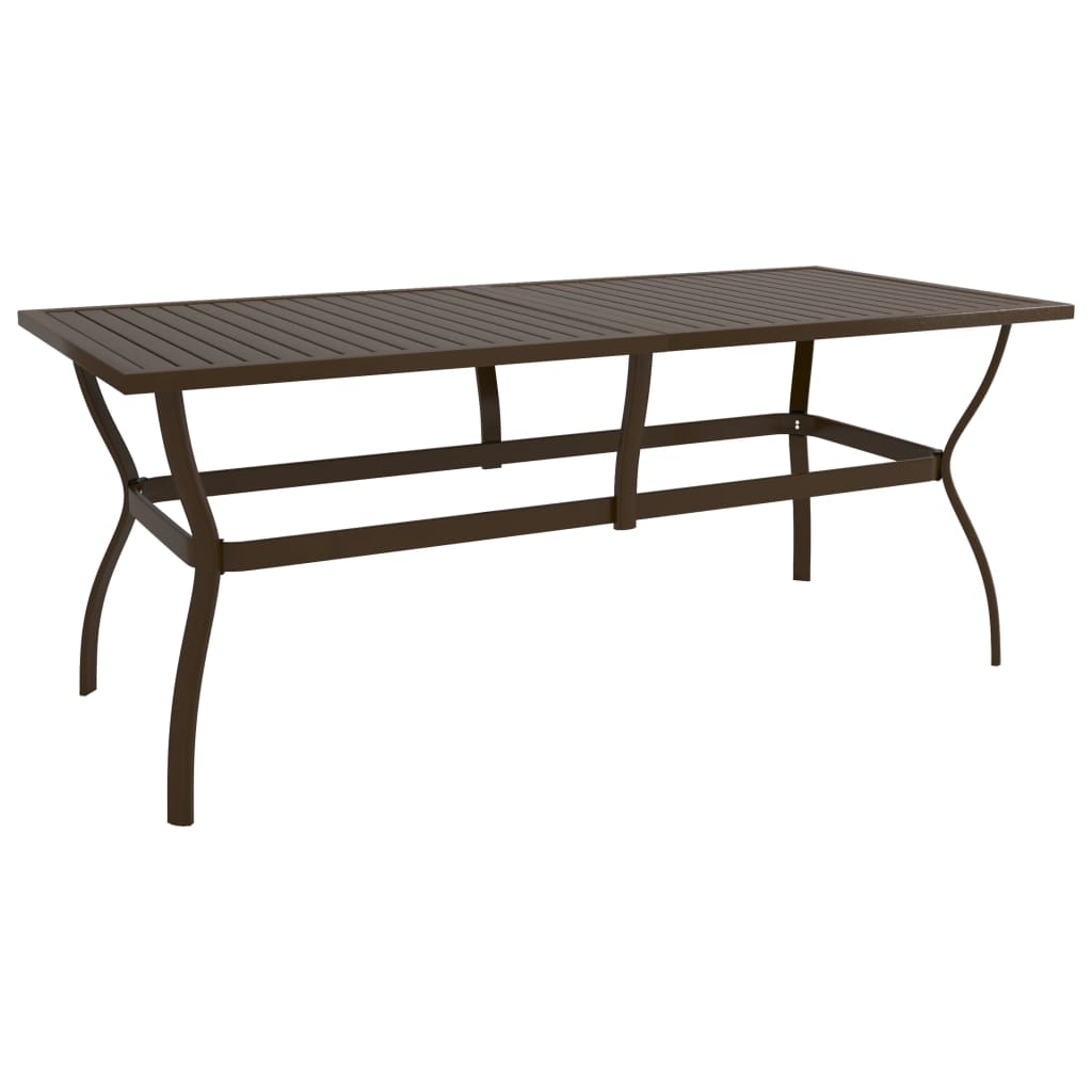 Mesa De Jardín De Acero Gris 81,5X81,5X72 Cm