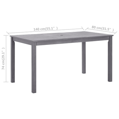 Mesa De Jardín Madera Maciza De Acacia Lavado