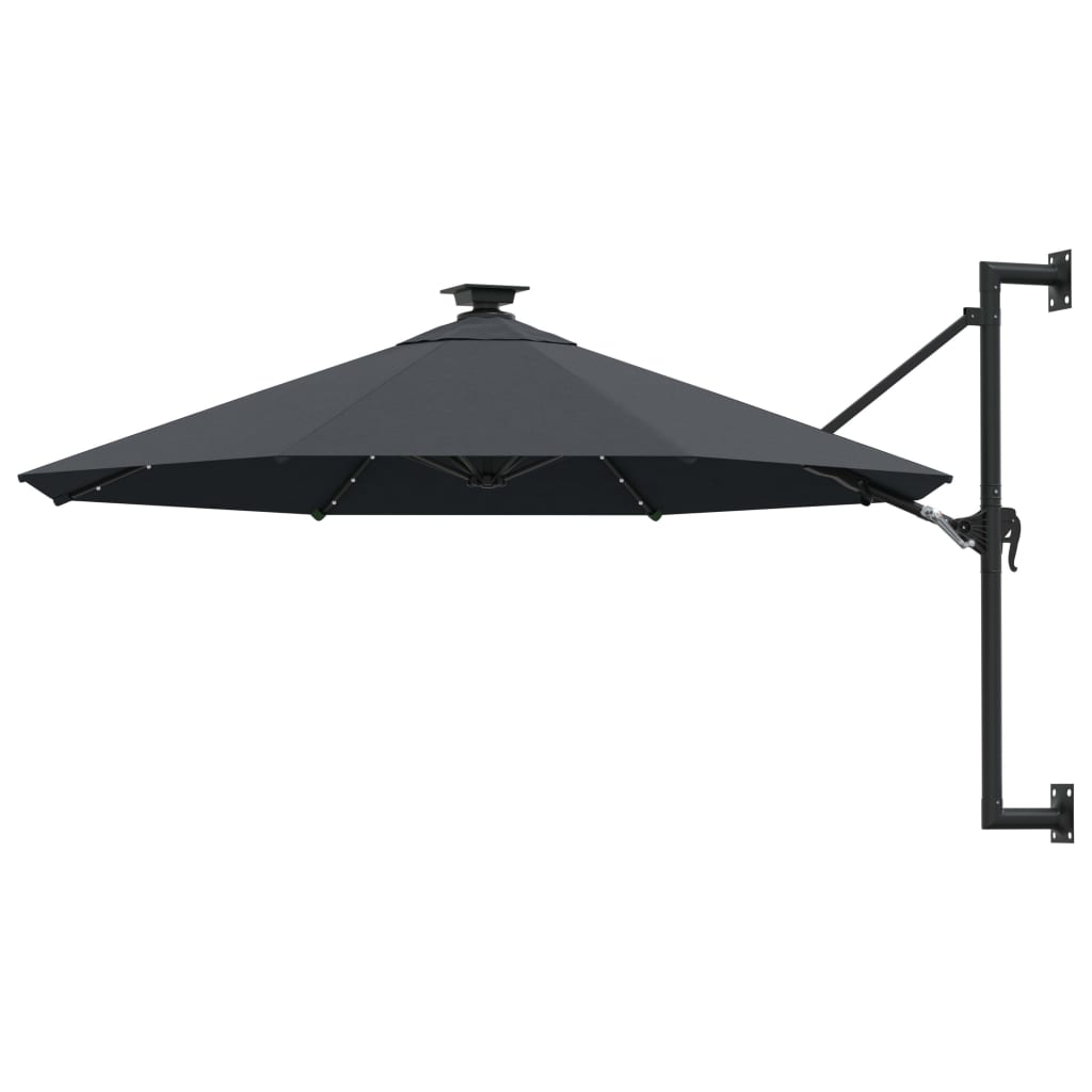 Sombrilla De Jardín De Pared Con Luces Led 300 Cm