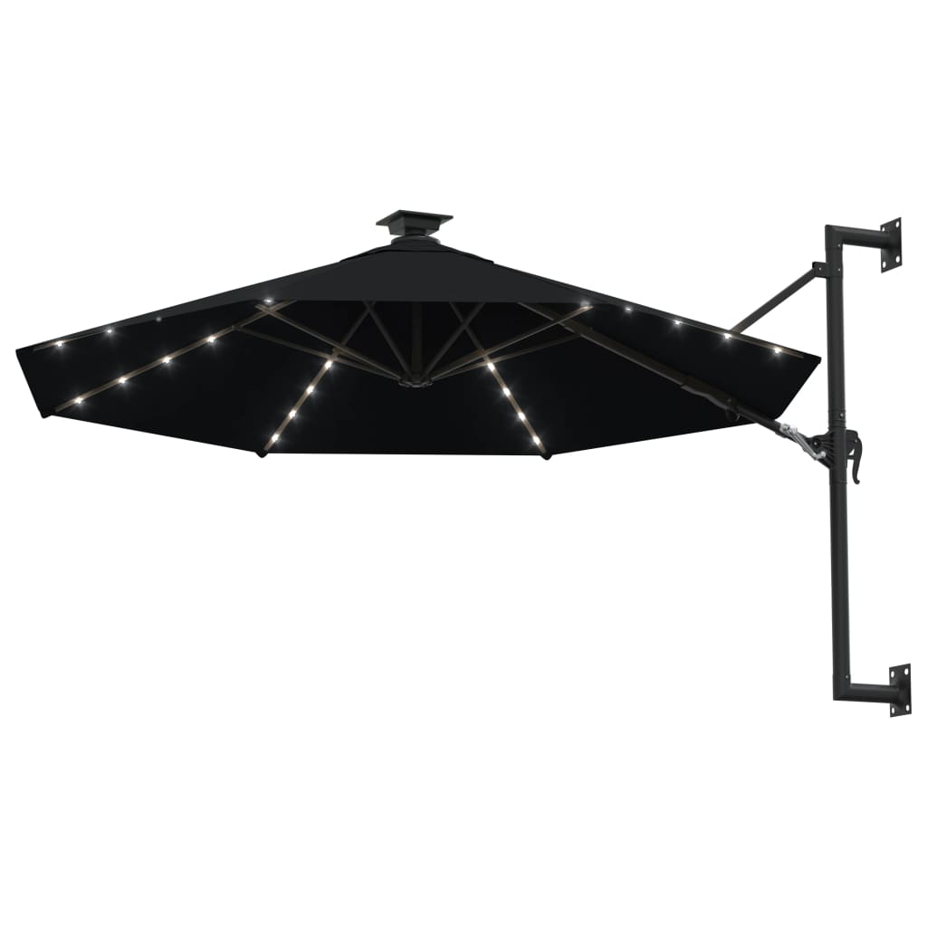 Sombrilla De Jardín De Pared Con Luces Led 300 Cm