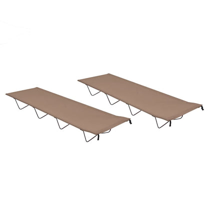 Cama De Camping Tela Oxford Y Acero Roja 180X60X19 Cm