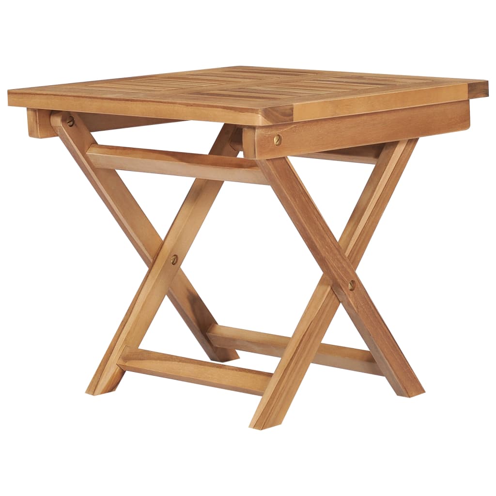 Tumbona Plegable Con Mesa De Madera Maciza De Teca