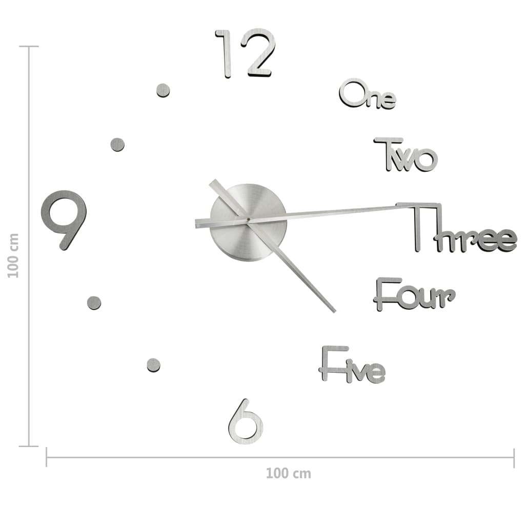 Reloj 3D De Pared Con Diseño Moderno 100 Cm Xxl