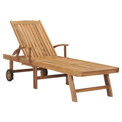 Tumbona De Madera Maciza De Teca