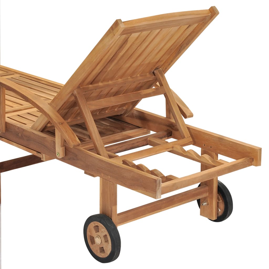 Tumbona De Madera Maciza De Teca