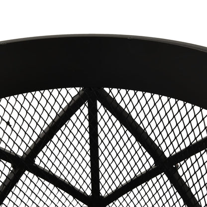 Brasero Rústico Con Atizador Acero Φ42X54 Cm