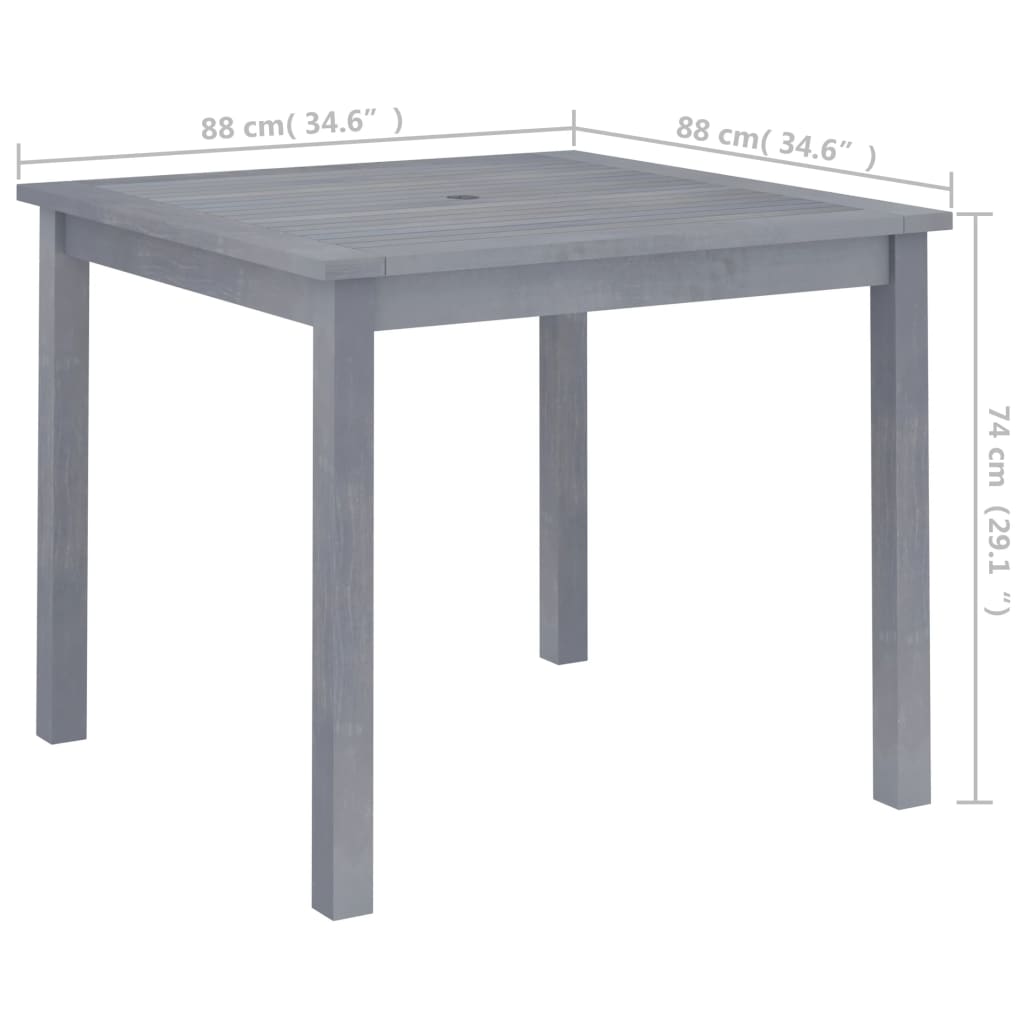 Mesa De Comedor De Jardín Madera Maciza De Acacia