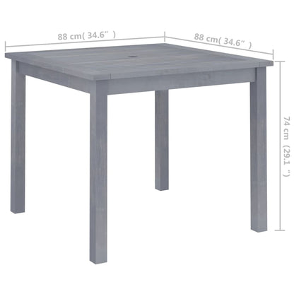 Mesa De Comedor De Jardín Madera Maciza De Acacia