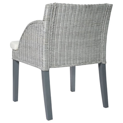 Silla De Comedor Con Cojín Ratán Natural