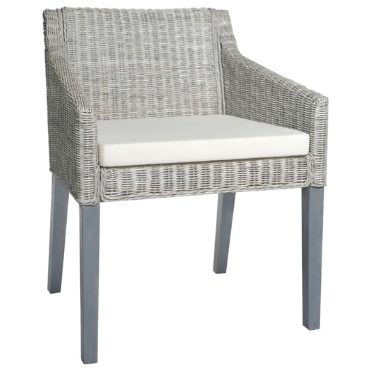 Silla De Comedor Con Cojín Ratán Natural