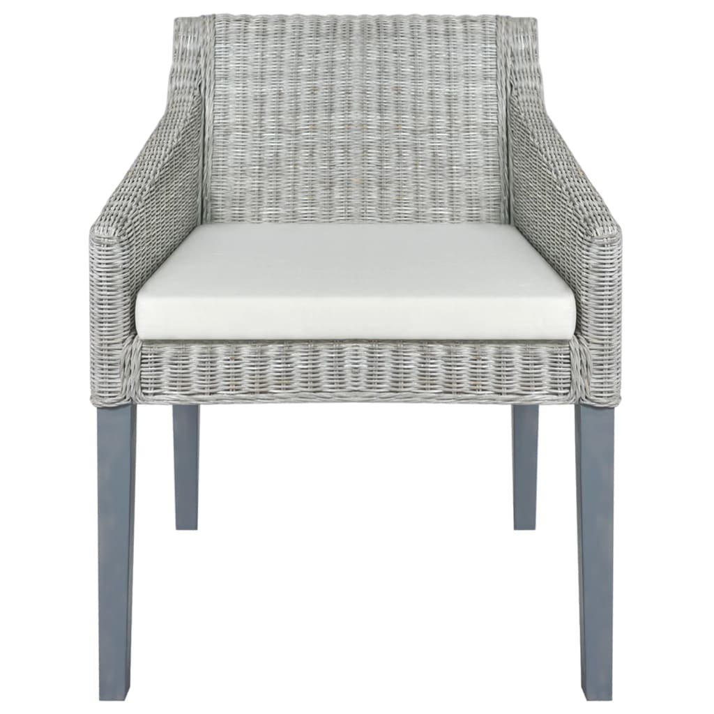 Silla De Comedor Con Cojín Ratán Natural