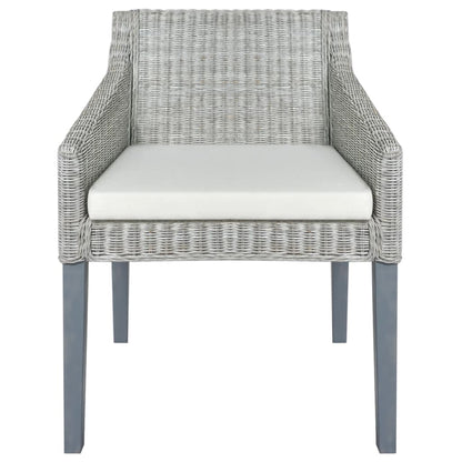 Silla De Comedor Con Cojín Ratán Natural