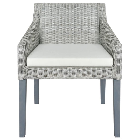 Silla De Comedor Con Cojín Ratán Natural