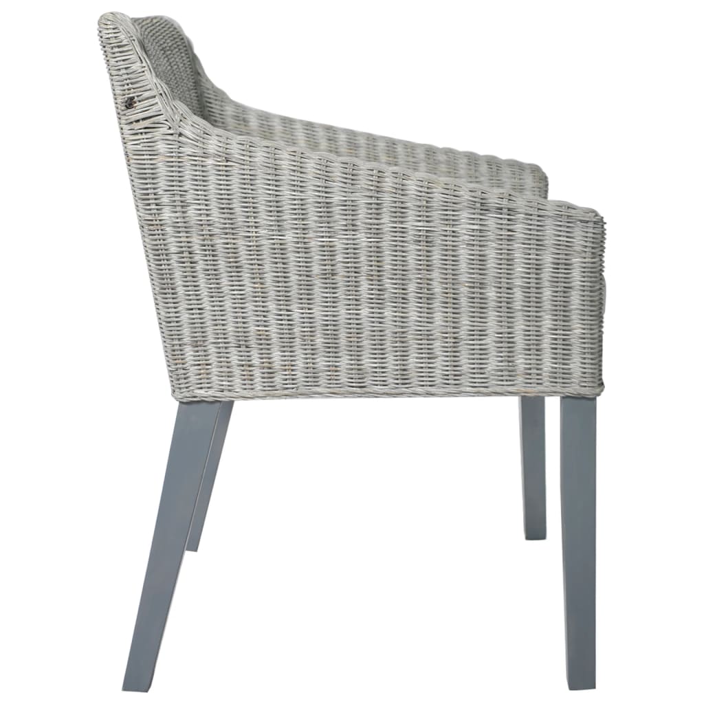 Silla De Comedor Con Cojín Ratán Natural