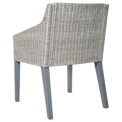 Silla De Comedor Con Cojín Ratán Natural