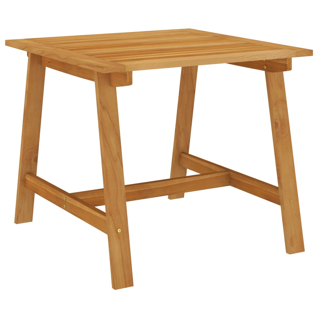 Mesa De Comedor De Jardín Madera Maciza De Acacia 140X73X73,5Cm