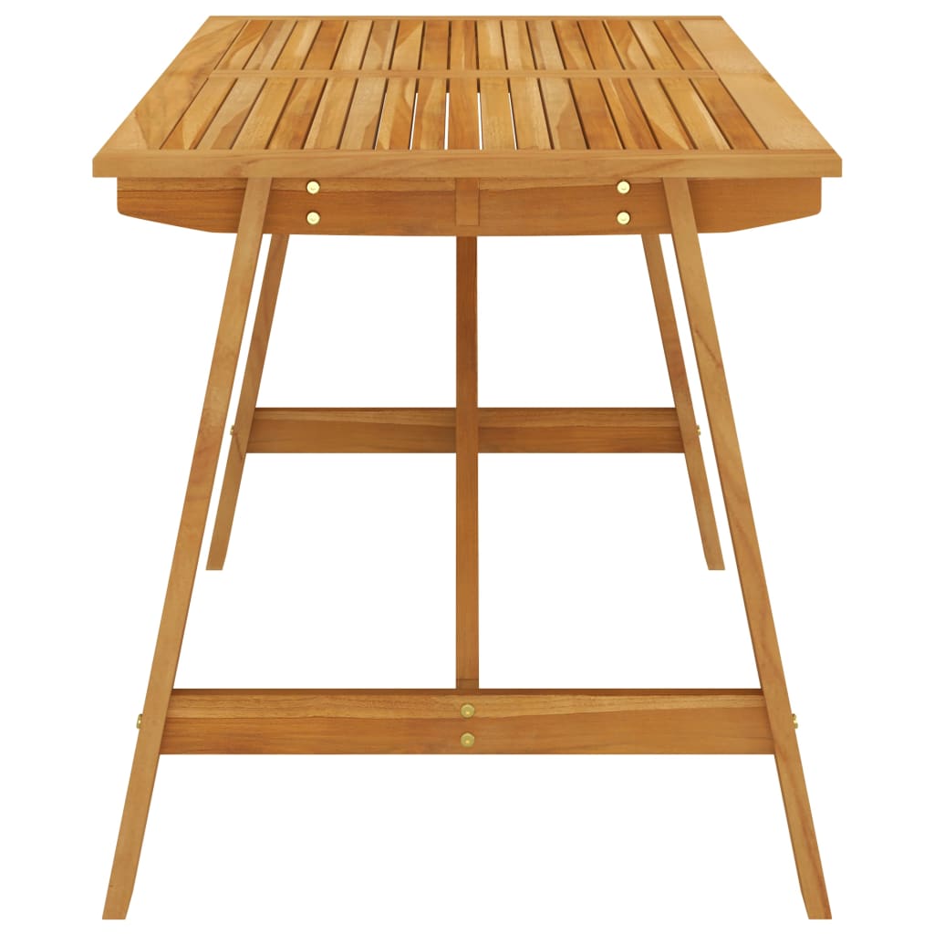 Mesa De Comedor De Jardín Madera Maciza De Acacia 140X73X73,5Cm