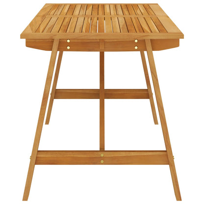 Mesa De Comedor De Jardín Madera Maciza De Acacia 140X73X73,5Cm