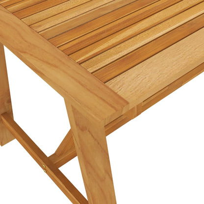 Mesa De Comedor De Jardín Madera Maciza De Acacia 140X73X73,5Cm
