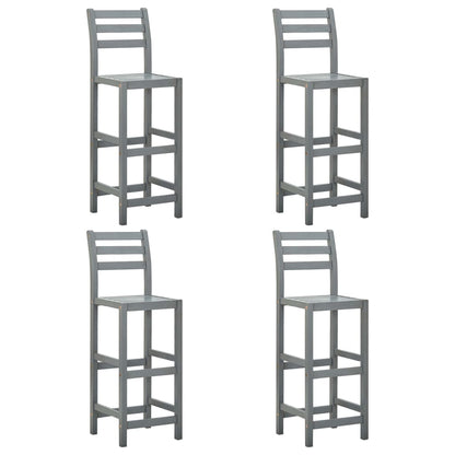 Sillas De Cocina 4 Unidades Madera Maciza De Acacia