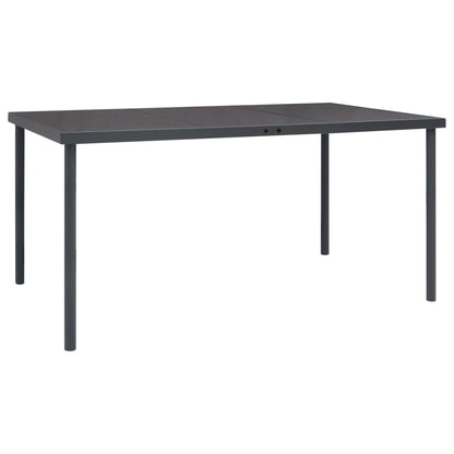 Mesa De Comedor De Jardín Acero Gris Antracita