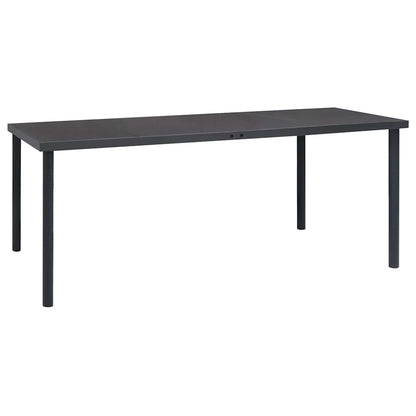 Mesa De Comedor De Jardín Acero Gris Antracita