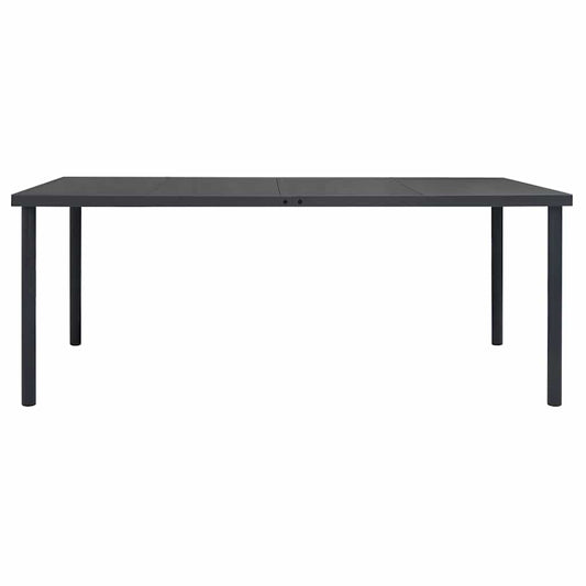 Mesa De Comedor De Jardín Acero Gris Antracita