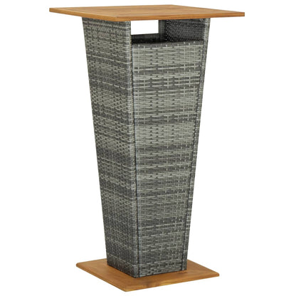Mesa Alta Ratán Sintético Y Madera De Acacia