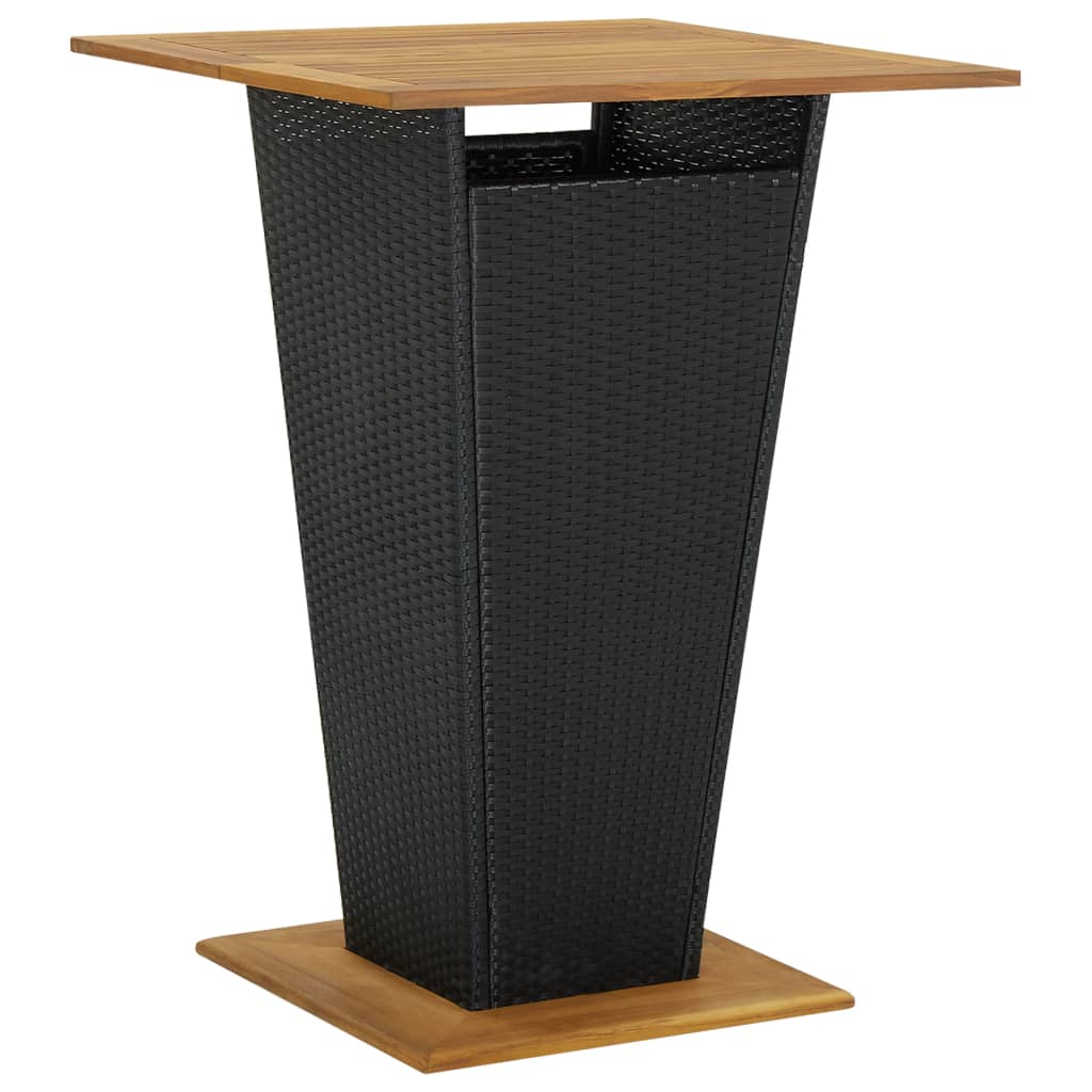 Mesa Alta Ratán Sintético Y Madera De Acacia