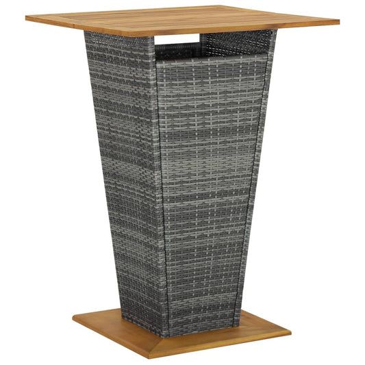 Mesa Alta Ratán Sintético Y Madera De Acacia