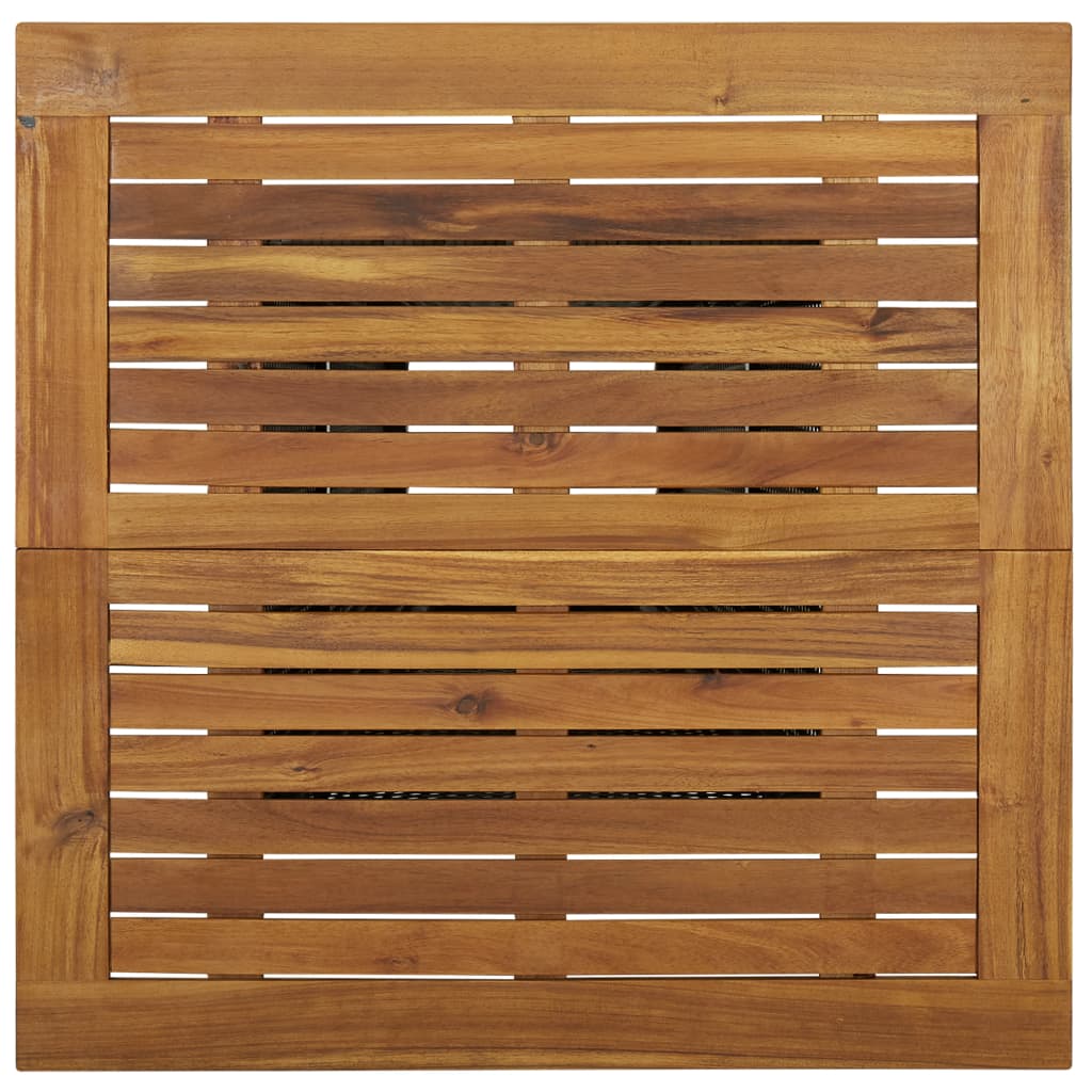 Mesa Alta Ratán Sintético Y Madera De Acacia