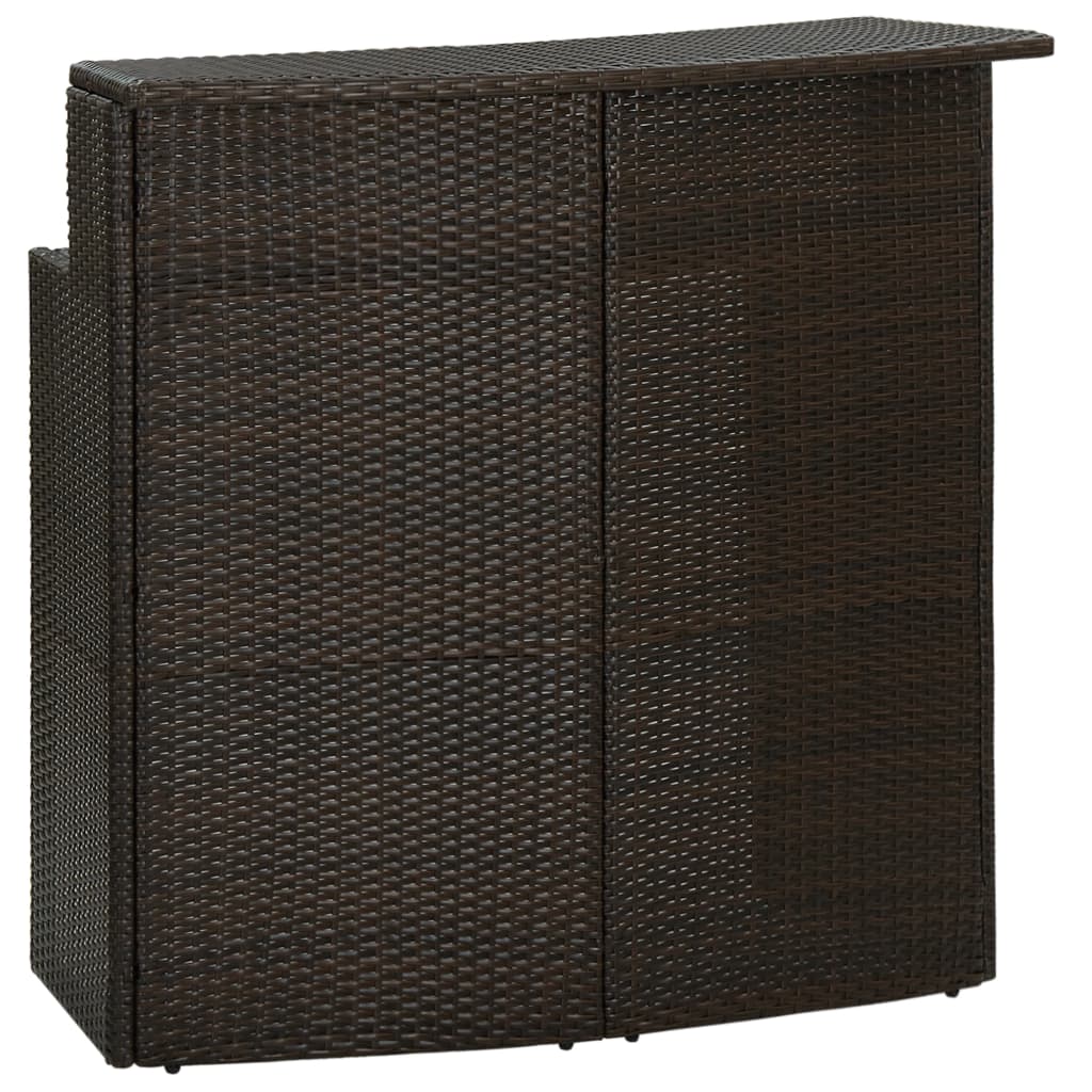 Mesa Alta De Jardín Ratán Sintético 120X55X110 Cm