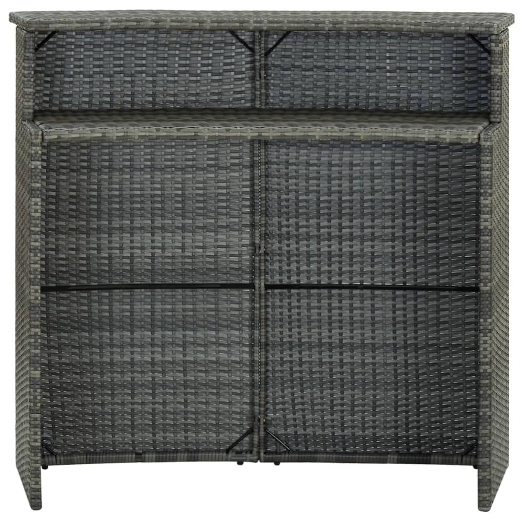 Mesa Alta De Jardín Ratán Sintético 120X55X110 Cm