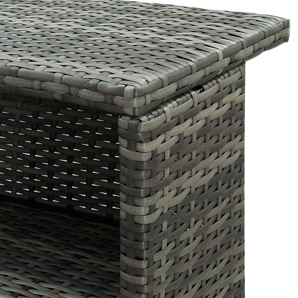Mesa Alta De Jardín Ratán Sintético 120X55X110 Cm