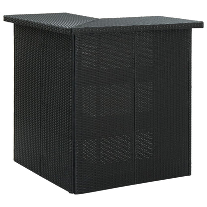 Mesa De Bar De Esquina Ratán Sintético 100X50X105 Cm
