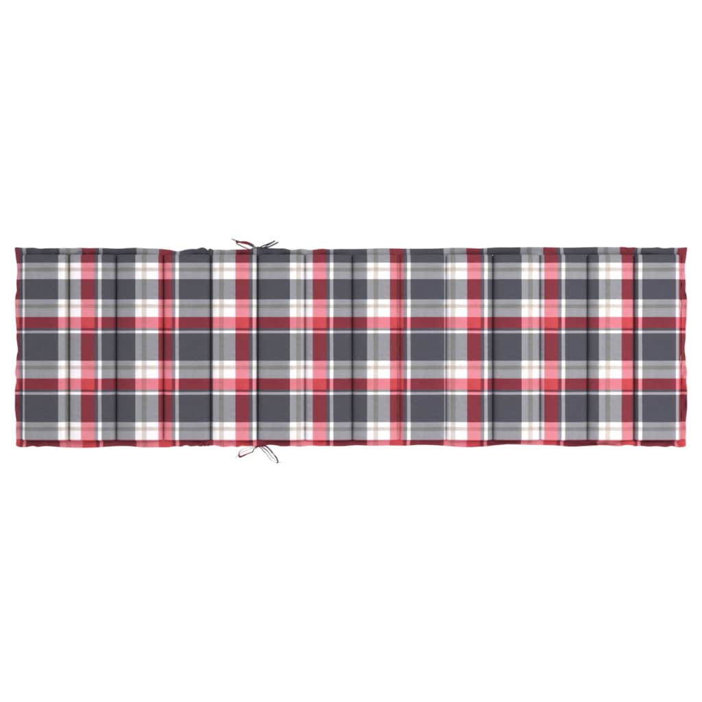 Cojín De Tumbona De Tela Oxford A Cuadros Rojo