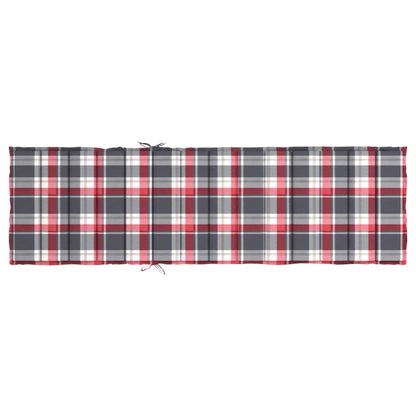 Cojín De Tumbona De Tela Oxford A Cuadros Rojo