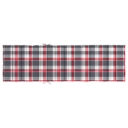 Cojín De Tumbona De Tela Oxford A Cuadros Rojo