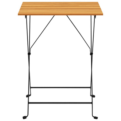 Mesa Bistró De Terraza Madera Maciza De Acacia 55X54X71 Cm