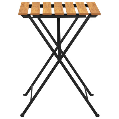 Mesa Bistró De Terraza Madera Maciza De Acacia 55X54X71 Cm