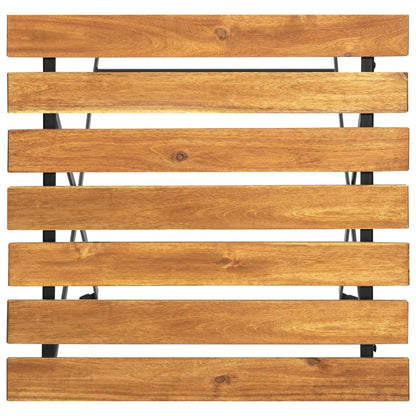 Mesa Bistró De Terraza Madera Maciza De Acacia 55X54X71 Cm