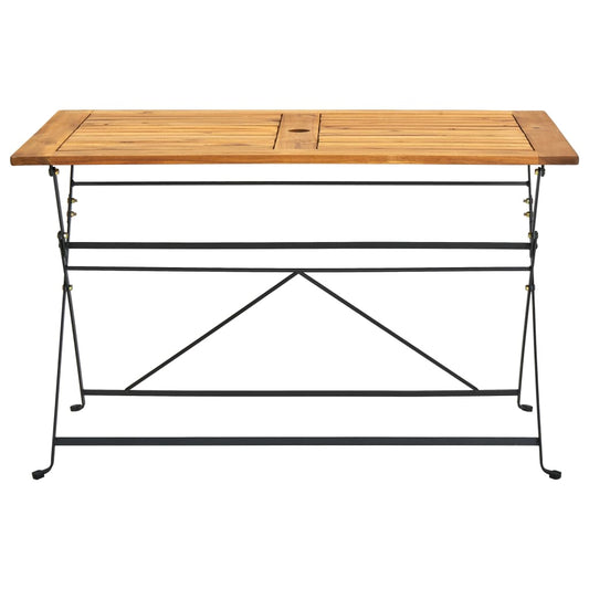Mesa Plegable De Jardín De Madera Maciza De Acacia