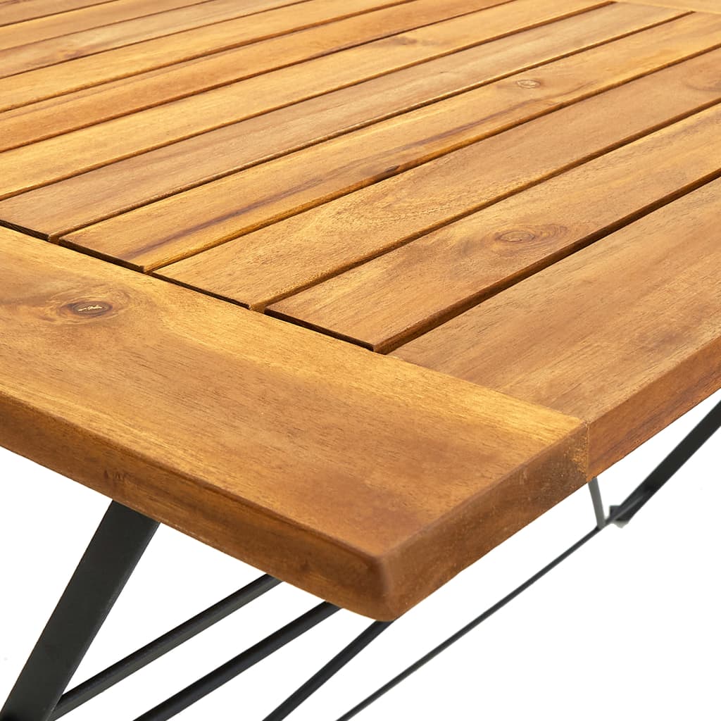 Mesa Plegable De Jardín De Madera Maciza De Acacia