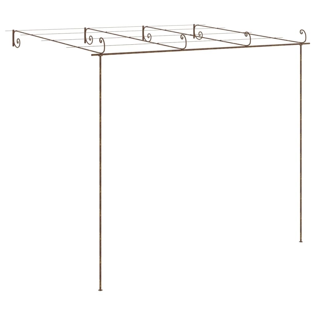 Pérgola De Jardín Marrón Antiguo 4X3X2,5 M Hierro