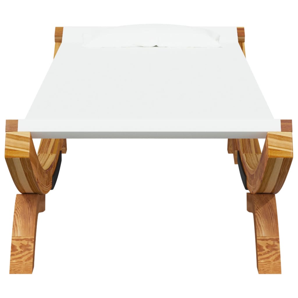 Tumbona De Madera Maciza Curvada 100X188,5X44 Cm