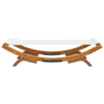 Tumbona De Madera Maciza Curvada 100X188,5X44 Cm